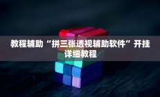 教程辅助“拼三张透视辅助软件”开挂详细教程