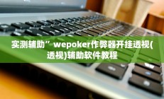 实测辅助”wepoker作弊器开挂透视(透视)辅助软件教程