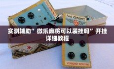 实测辅助”微乐麻将可以装挂吗”开挂详细教程