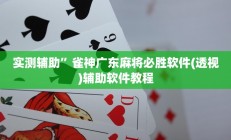 实测辅助”阿坝斗十四开挂神器”开挂详细教程
