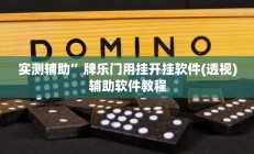 实测辅助”牌乐门用挂开挂软件(透视)辅助软件教程