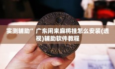 实测辅助”泸州跑得快挂怎么安装”开挂详细教程