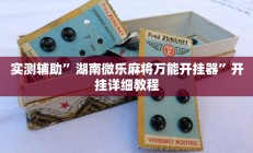 实测辅助”湖南微乐麻将万能开挂器”开挂详细教程