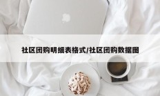 社区团购明细表格式/社区团购数据图