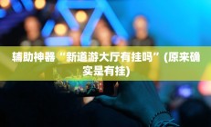 辅助神器“新道游大厅有挂吗”(原来确实是有挂)