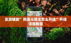实测辅助”闲逸斗地主怎么开挂”开挂详细教程