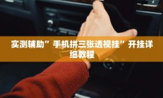 实测辅助”手机拼三张透视挂”开挂详细教程