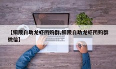 【铜陵自助龙虾团购群,铜陵自助龙虾团购群微信】