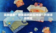 实测辅助”微友麻将助赢神器”开挂详细教程