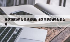 社区团购佣金是啥费用/社区团购的佣金怎么算