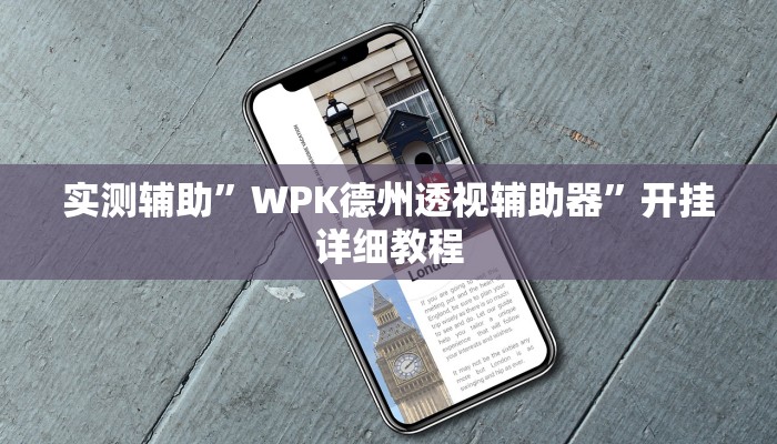 实测辅助”WPK德州透视辅助器”开挂详细教程
