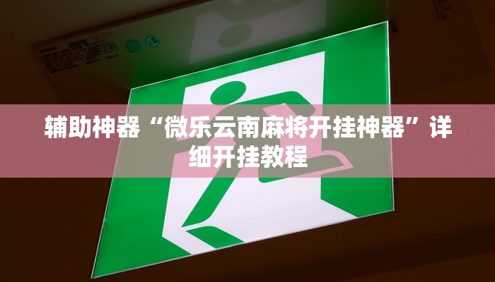 辅助神器“微乐云南麻将开挂神器”详细开挂教程