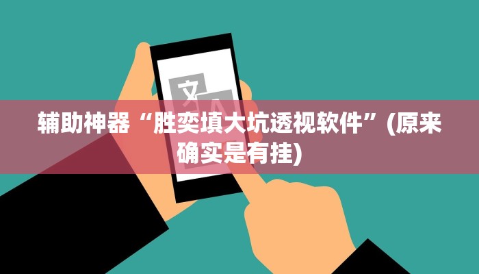 辅助神器“胜奕填大坑透视软件”(原来确实是有挂)